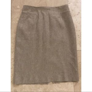 Ann Taylor tan pencil skirt